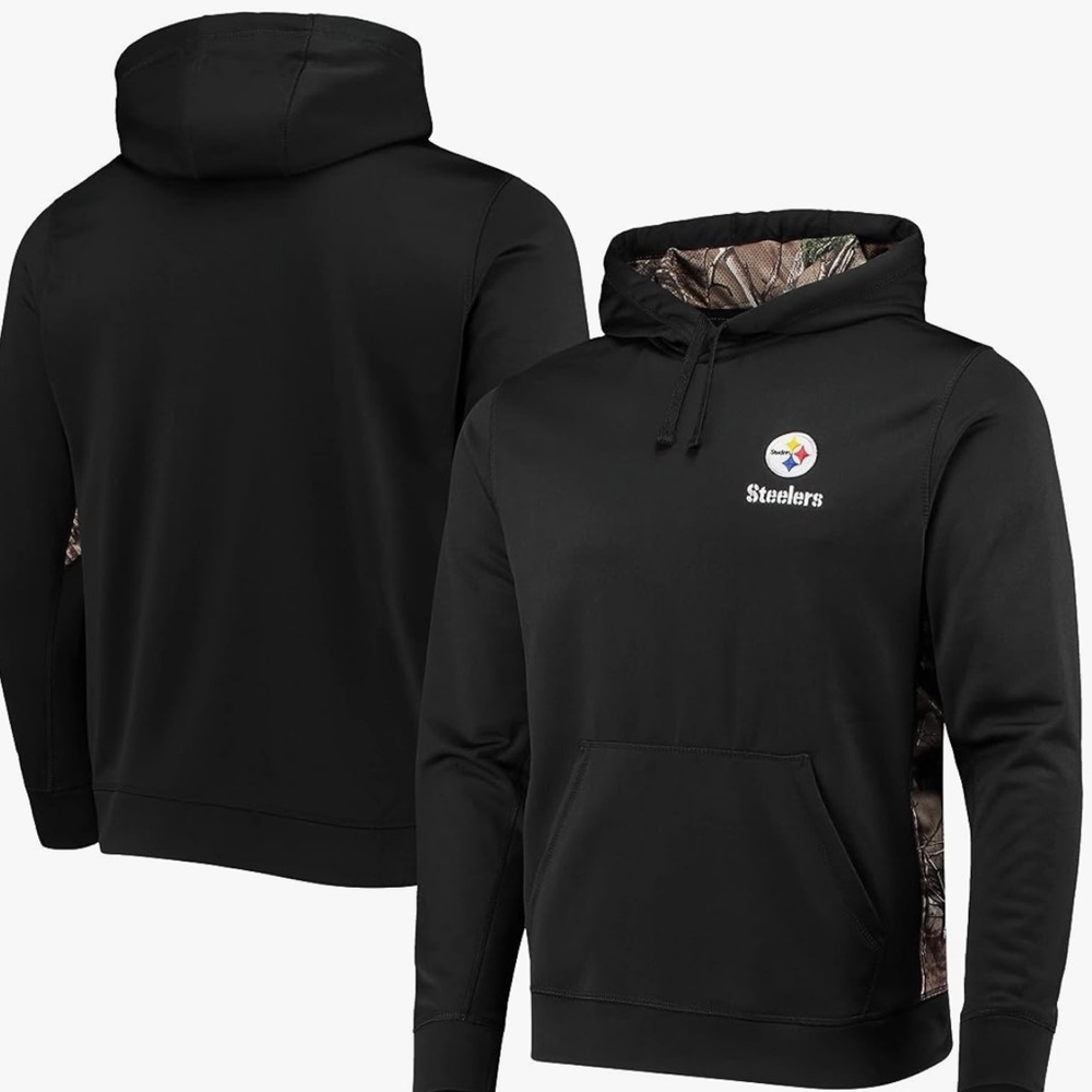 3X Steelers NFL Camo Hoodie Jacket Zip Men’s  Pittsburg Fan Realtree Dunbrooke